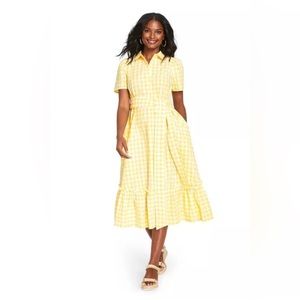 Yellow and White Gingham Dress Lisa Marie Fernandez Size M